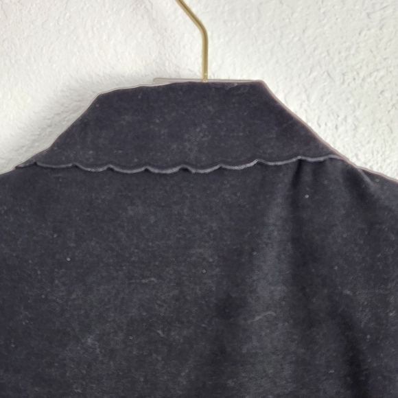 𝅺STUDIO One Black Blazer Lace Like Design Trim Size: 14 - Picture 5 of 7